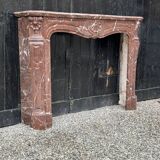 Louis XV Style Fireplace In Rance Marble, Circa 1880