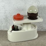 Space age bar cart , 70s plastic serving table trolley - vintage design made in italy