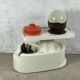Desserte space age en plastique des années 70, design vintage made in italy