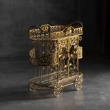 Antique cast iron serving trolley, France, early 20th century