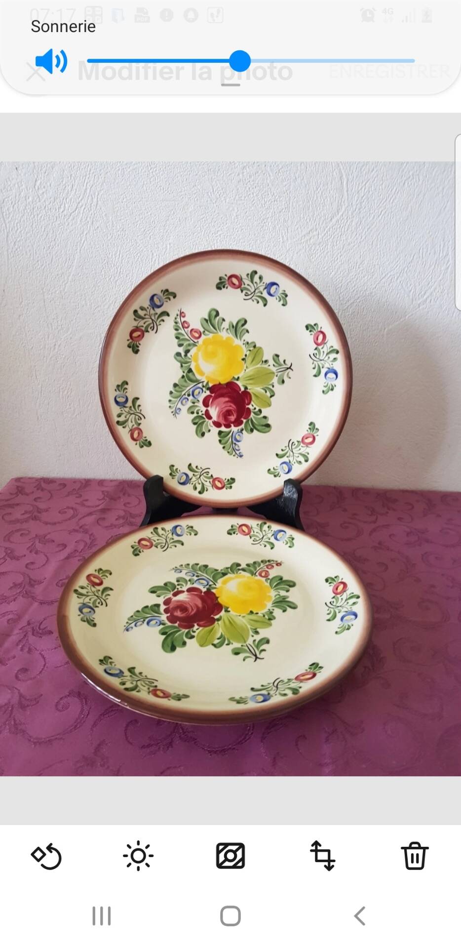 Pair of flat plates, Keller Keramik