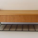 Scandinavian wall-mounted bedside table or wall console, 1960s