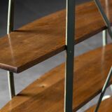 Bakery Display Rack with Iron Frame and Oak Shelves, France, 1920s