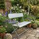 Banc de jardin ancien en fer forgé massif