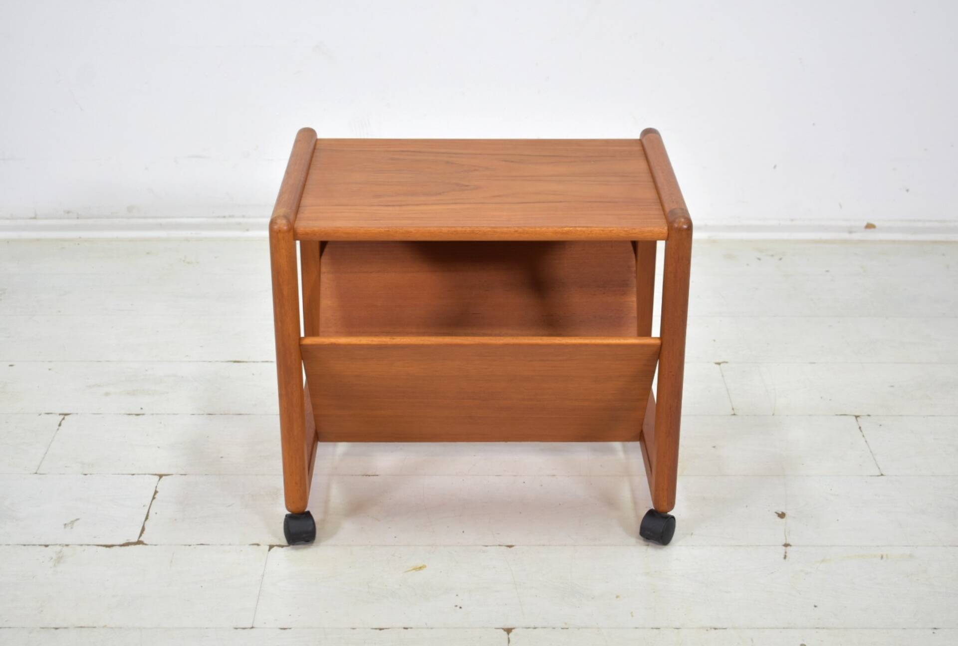 Aksel Kjersgaard Newspaper rack 1960s teak side table Danish Vintage