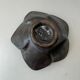A.ferlay vallauris iridescent ceramic flower-shaped trinket dish