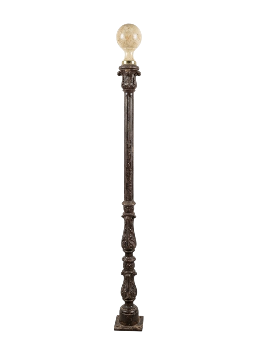 19th-century cast iron staircase landing