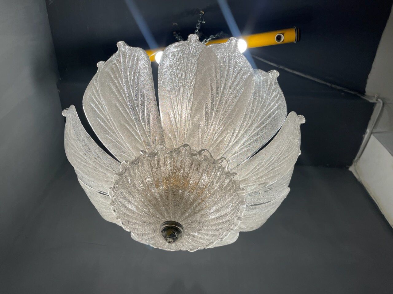 Venetian murano glass flush mount, 1980s