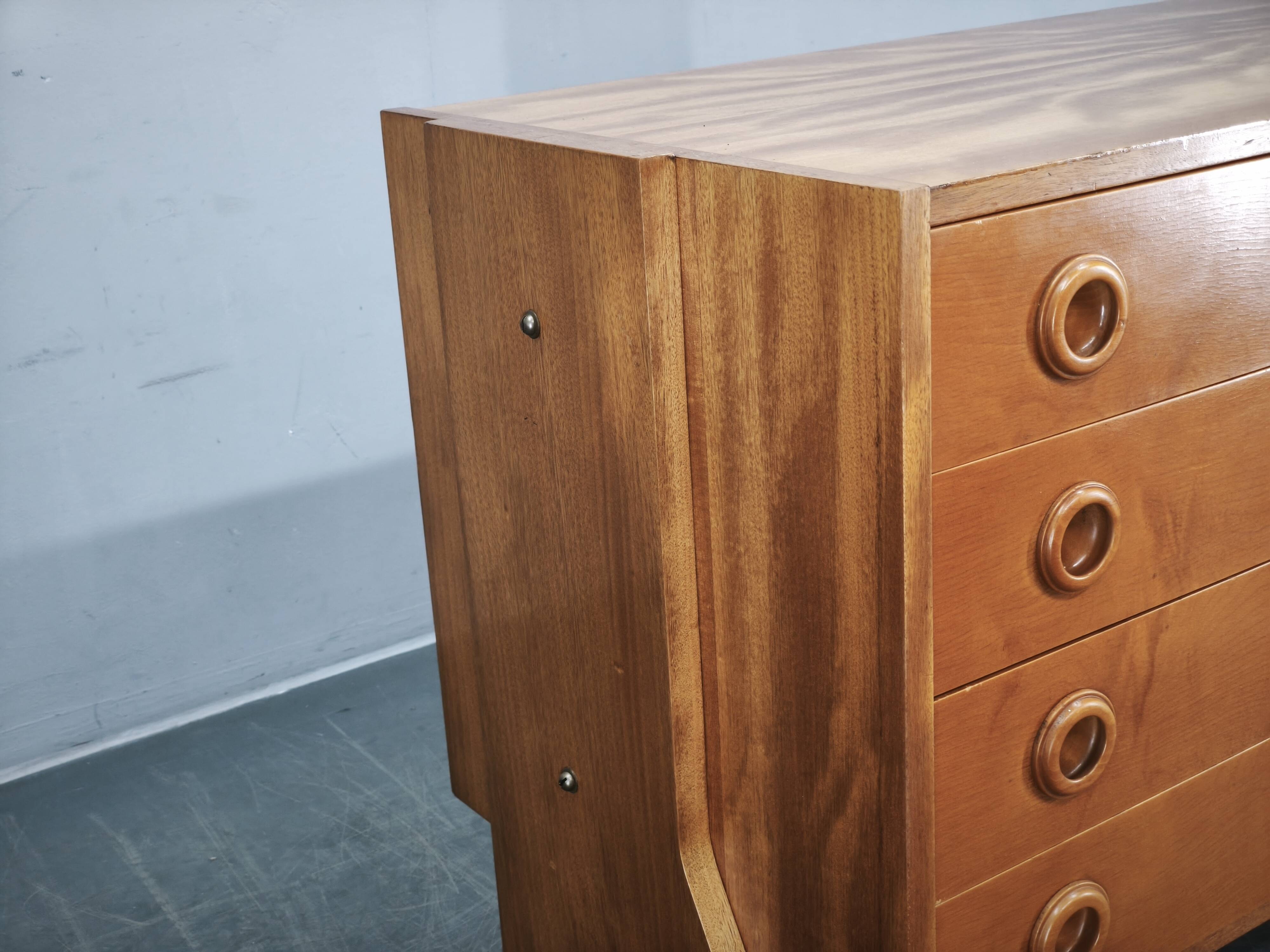 1960s Czechoslovak Maple Sideboard with Drawers and Cabinet