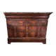 Commode en acajou Louis-Philippe du 19ème siècle avec plateau en marbre