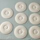 Lot of 8 vintage oyster plates moulin des loups - sage green - fran