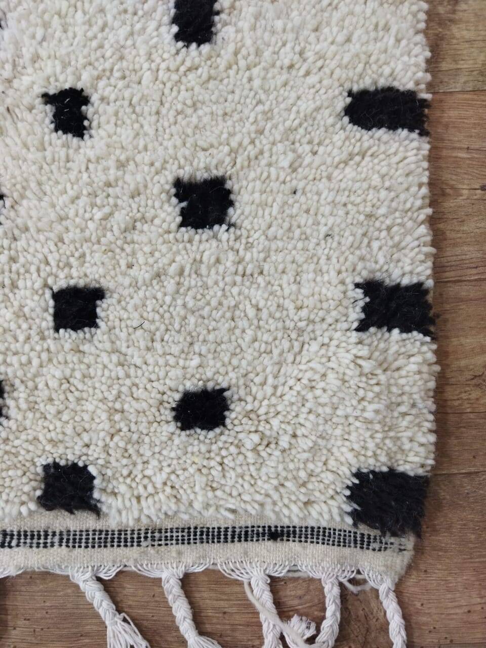 Handmade wool Berber rug 294x194 cm