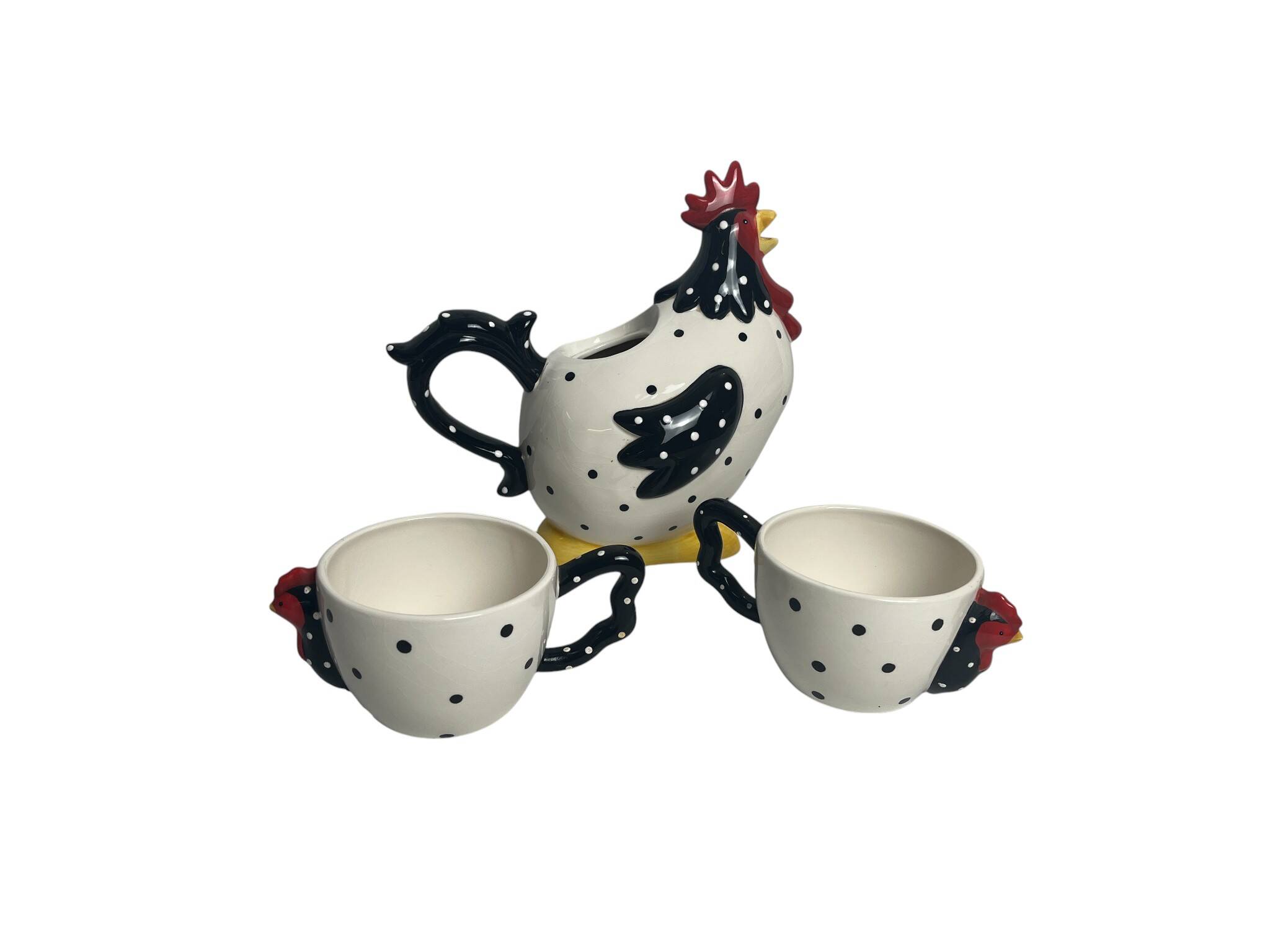 3-piece whimsical hen tea or chocolate set