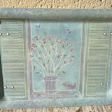 Vintage standing breakfast tray