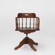 Chaise de bureau capitaine à base pivotante anglaise, Royaume-Uni années 1850