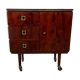 Vintage wooden wardrobe / small wardrobe on wheels