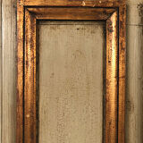 Trumeau en bois laqué vert, rechampi or de style Louis XVI, XIXe