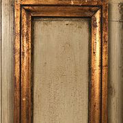 Trumeau in green lacquered wood, gold rechampi Louis XVI style, Nineteenth