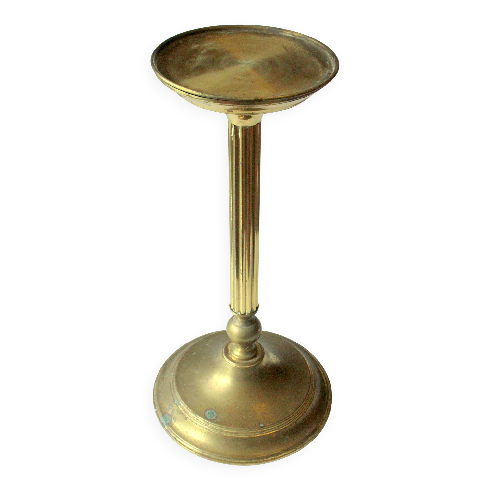 High brass and metal  pedestal - column - Vintage from the 60s