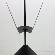 Porada Arredi Black Metal Minimalistic Magazinine Rack, 1980's, Italy