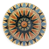 Vintage ceramic plate with enamel decoration
