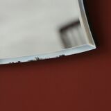 Freeform horizontal beveled mirror - deco art