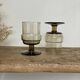 4 vintage smoked glass glasses "Willem Heesen"