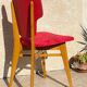Chaise rétro vintage rouge graphique