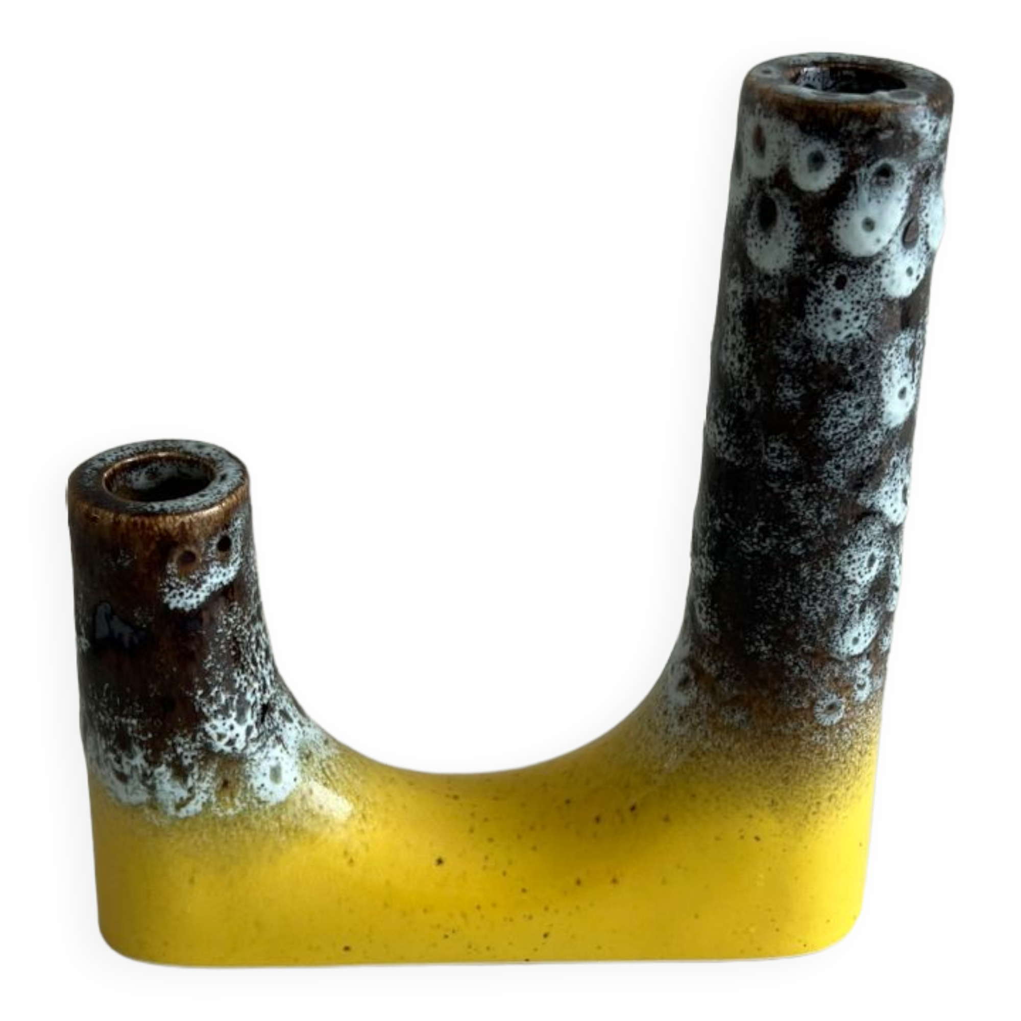 Double asymmetrical candle holder