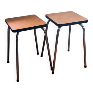 Paire de tabourets d'école - formica