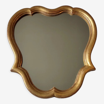 Miroir vintage bois doré 44x42cm