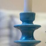 Bougeoir chandelier bleu ciel baby blue