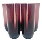 Postmodern cocktail glasses for Krosno Glassworks, Poland, 1970s, set of 5
