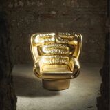 Limited Edition Golden Elda Chair by Joe Colombo for Longhi Italy no. 8/20