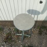 Pair of stools Habitat in cast aluminum 1980 vintage