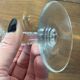 6 engraved crystal wine glasses with stems