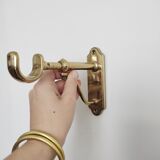 Support tringle à rideaux en laiton
