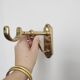 Brass curtain rod holder