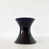 Blue ceramic diabolo vase, 1950