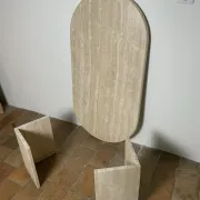 Travertine coffee table