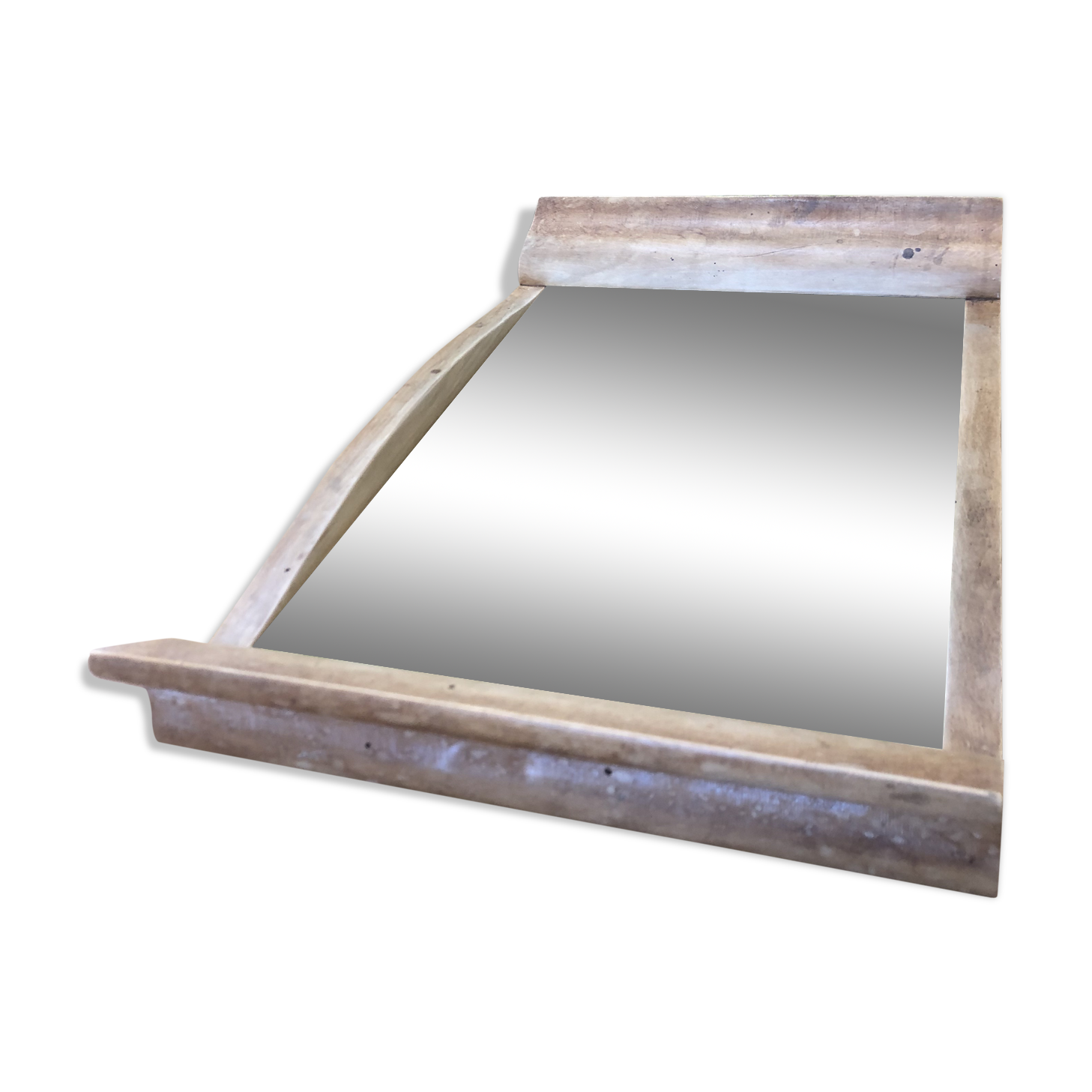 Light wooden mirror tray - Art Deco