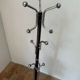 Chrome metal coat rack