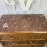 30s chest of drawers with marble top