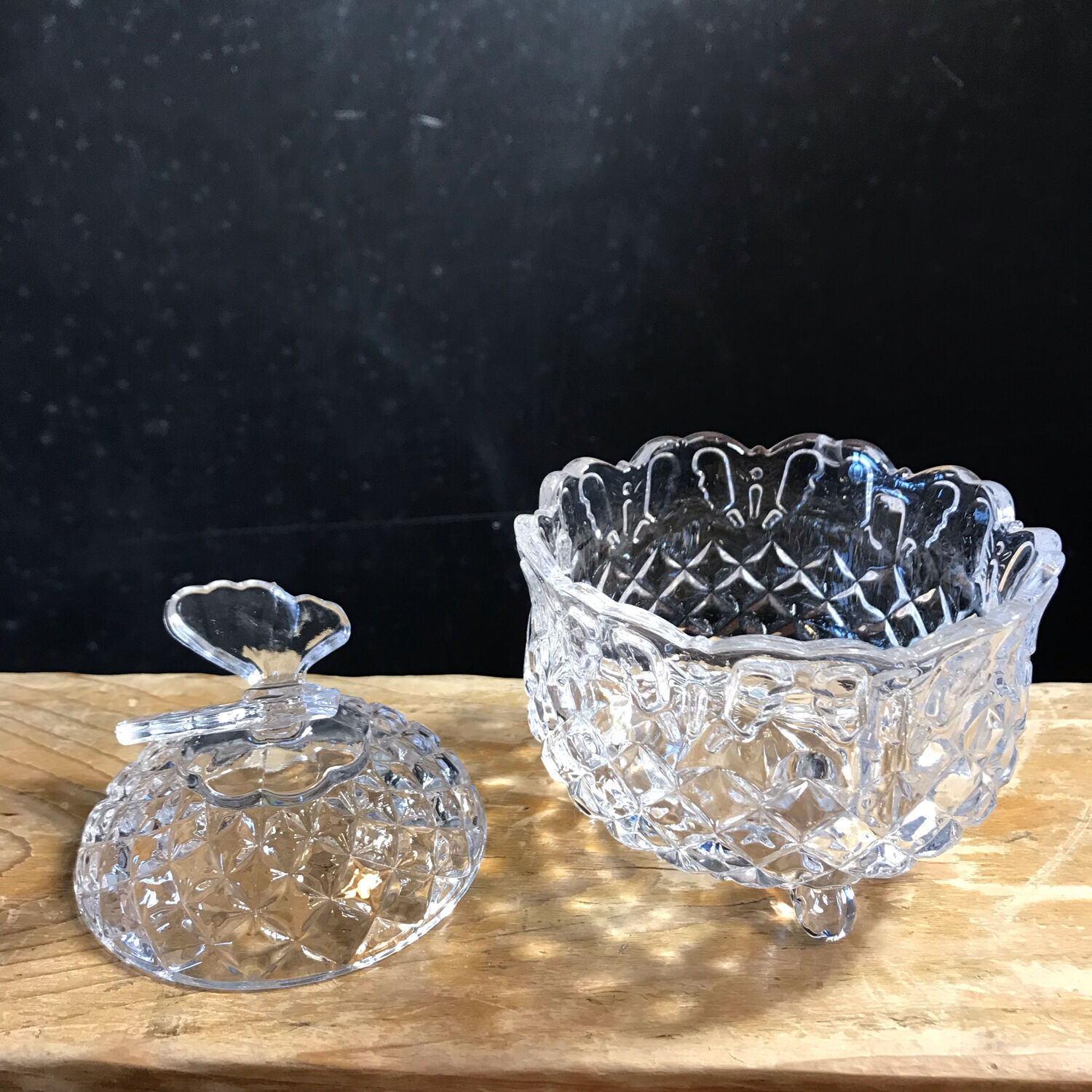 Vintage glass sweetener Papillon