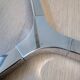 2 Tables basses verre et chrome ovales, gigognes, superposables, forme "gal
