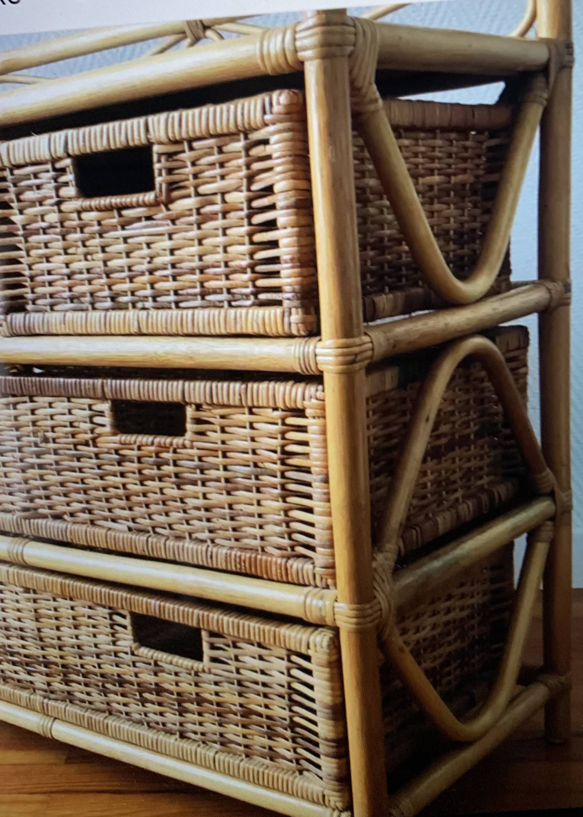 Rattan chest of drawers
