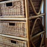 Rattan chest of drawers