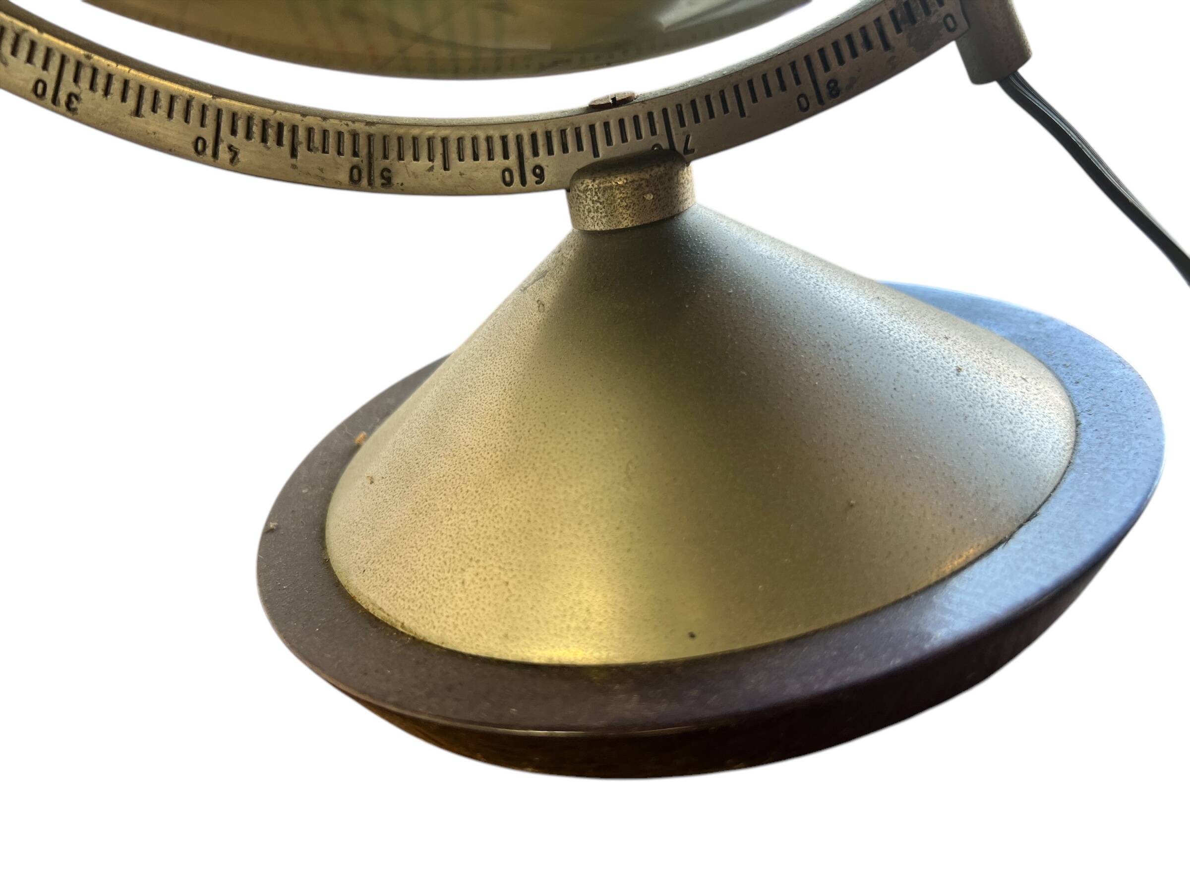 Globe vintage avec lumières GDP 1965 Globe