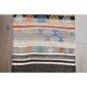 1970s Vintage Turkish Oushak Handmade Wool Cotton Beige Runner Rug 63x237