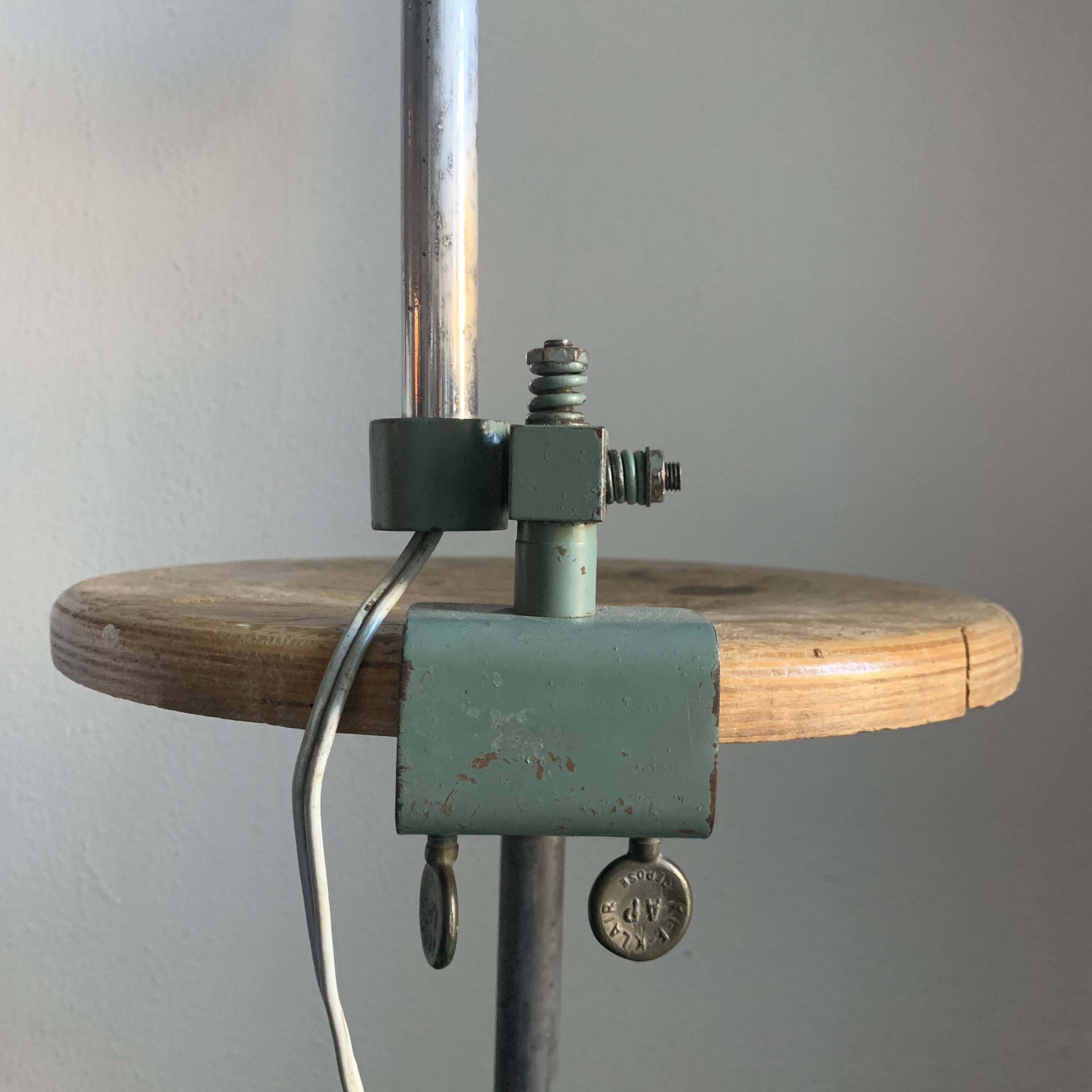 Vintage 1950 industrial workshop factory lamp KI-E-KLAIR design - 80 cm